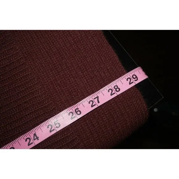 Vince Burgundy Wine Ribbed Cashmere Sweater Medium $465 - Picture 7 of 7